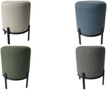 Купить PAPERFLOW Hocker NEST, rund, Stoffbezug: grau Gestell aus schwarzem pulverbeschichtetem Stahl, mit Schutz - 1 Stück (PFNEST.01.02) в магазине wardena.ru