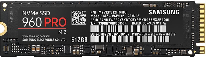 Купить Samsung 960 PRO MZ-V6P512BW - SSD - verschlüsselt - 512 GB - intern - M.2 2280 - PCI Express 3.0 x4 (NVMe) - 256-Bit-AES - TCG Opal Encryption в магазине wardena.ru