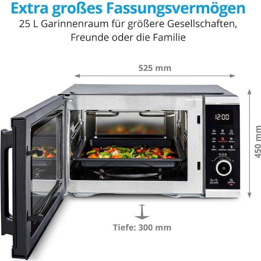 Купить MEDION MIKROWELLE MIT HEISSLUFT- FRITTEUSEN- FUNKTION MD 11499 - Arbeitsplatte - Kombi-Mikrowelle - 25 l - 900 W - Drehregler - Berührung - Schwarz - Edelstahl (50073421) в магазине wardena.ru