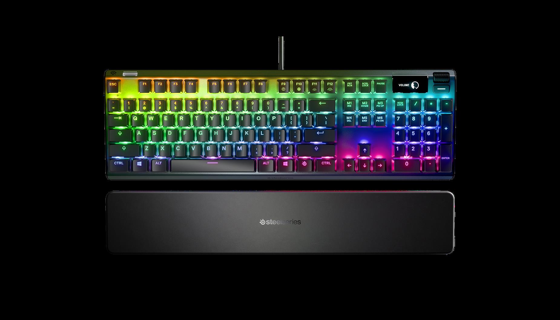 Купить SteelSeries Apex Pro - Tastatur - mit Display - Hintergrundbeleuchtung - USB - QWERTY - Tastenschalter: OmniPoint Adjustable (64626) в магазине wardena.ru