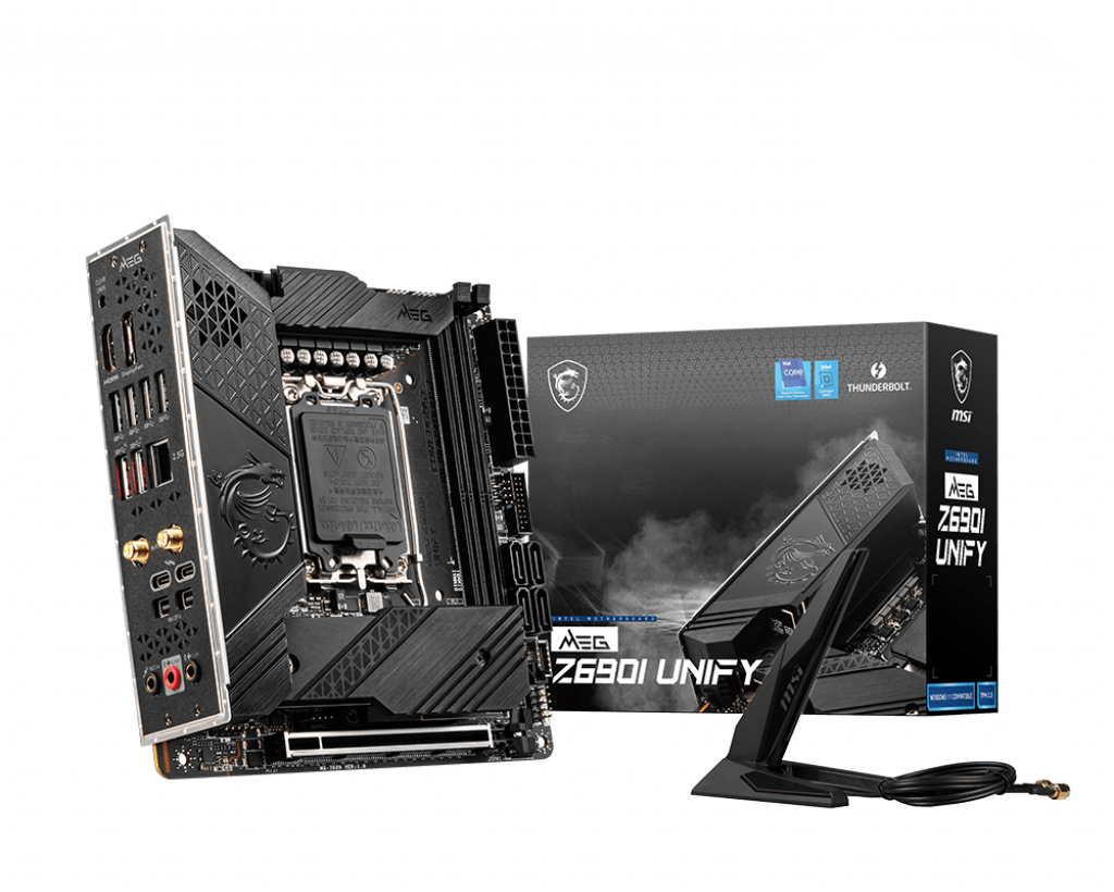 Купить MSI MEG Z690I UNIFY - Motherboard - Mini-ITX - LGA1700-Sockel - Z690 Chipsatz - USB 3.2 Gen 1, USB 3.2 Gen 2, USB-C Gen 2x2 - 2.5 Gigabit LAN, Wi-Fi, Bluetooth - Onboard-Grafik (CPU erforderlich) - HD Audio (8-Kanal) (7D29-001R) в магазине wardena.ru