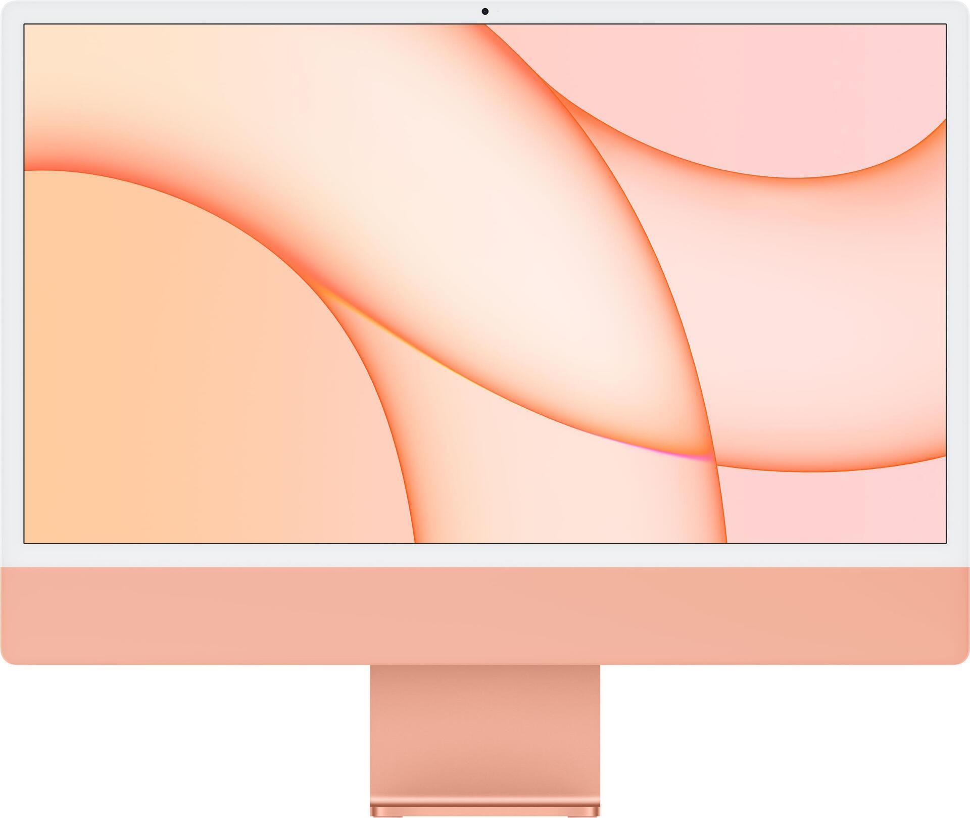 Купить Apple iMac 61 cm (24" ) 4480 x 2520 Pixel Apple M 8 GB 256 GB SSD All-in-One-PC macOS Big Sur Wi-Fi 6 (802.11ax) Orange (Z132) в магазине wardena.ru