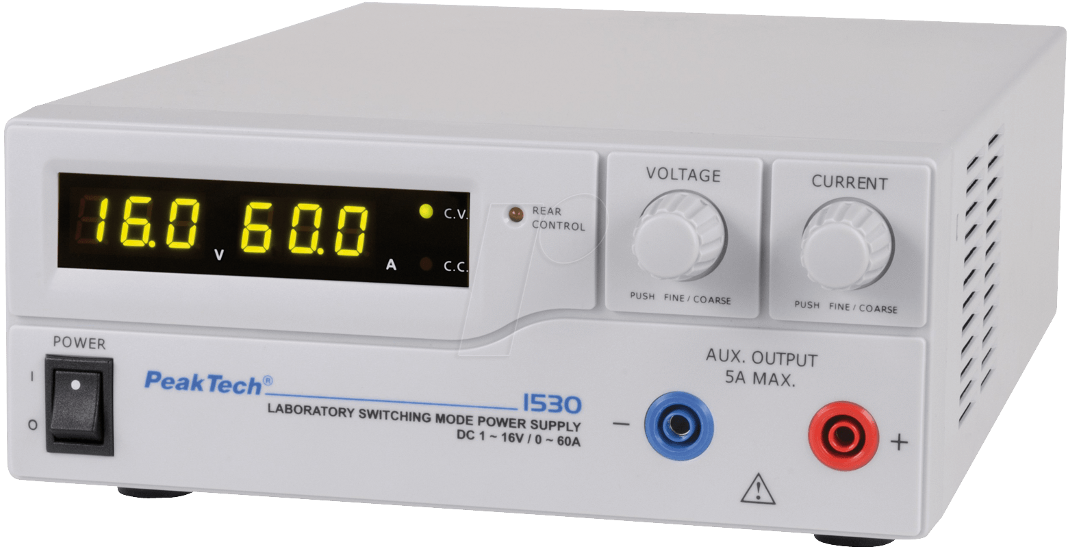 Купить PeakTech Labornetzgerät 1 Kan. ...16 VDC VDC 60 A, Programmierbar (PeakTech 1530) (P 1530) в магазине wardena.ru