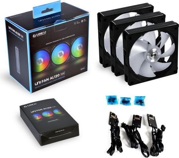 Купить Lian Li UNI Fan AL120 Computergehäuse Ventilator 12 cm Schwarz 3 Stück(e) (UF-AL120-3B) в магазине wardena.ru