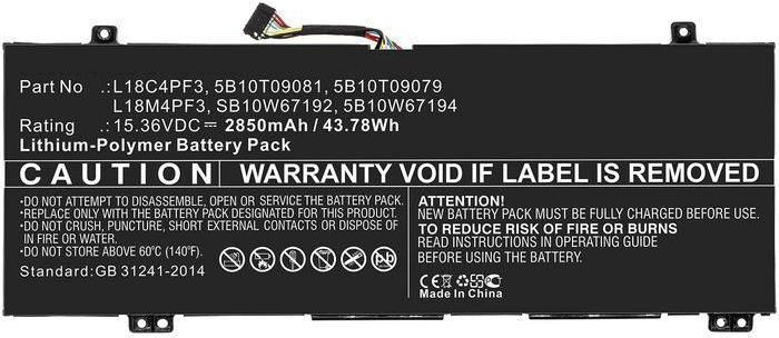 Купить CoreParts Laptop Battery 43.78Wh Li-ion 15.36V 2850mAh Black - Batterie - 2.850 mAh (5B10W67415-CP) в магазине wardena.ru