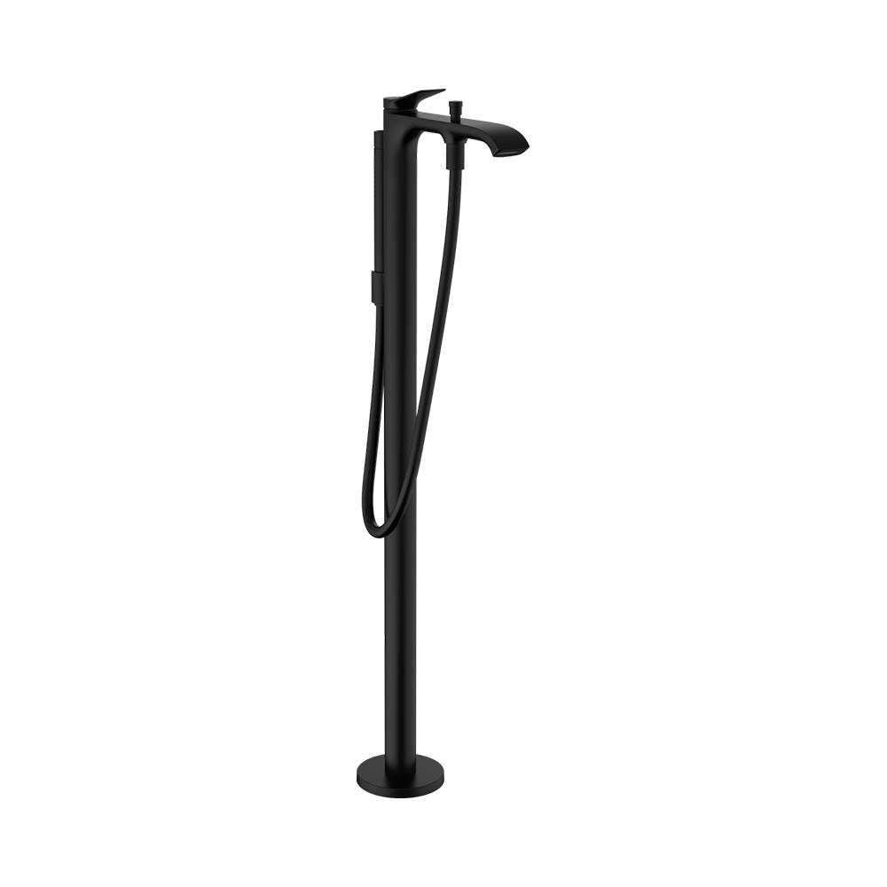 Купить Hansgrohe Vivenis Смеситель для ванны однорычажный напольный черный матовый 75445670 в магазине wardena.ru