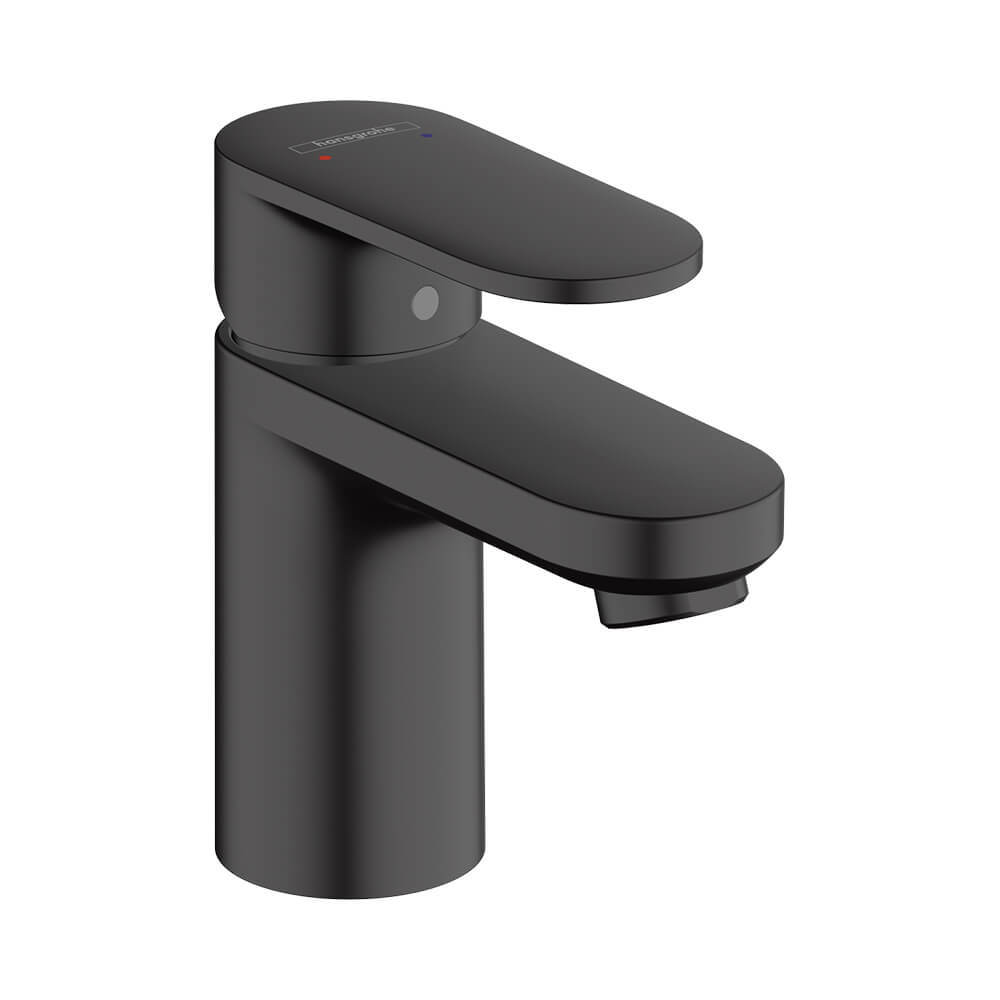 Купить Hansgrohe Vernis Blend Смеситель для раковины однорычажный 70 со сливным гарнитуром черный матовый 71550670 в магазине wardena.ru
