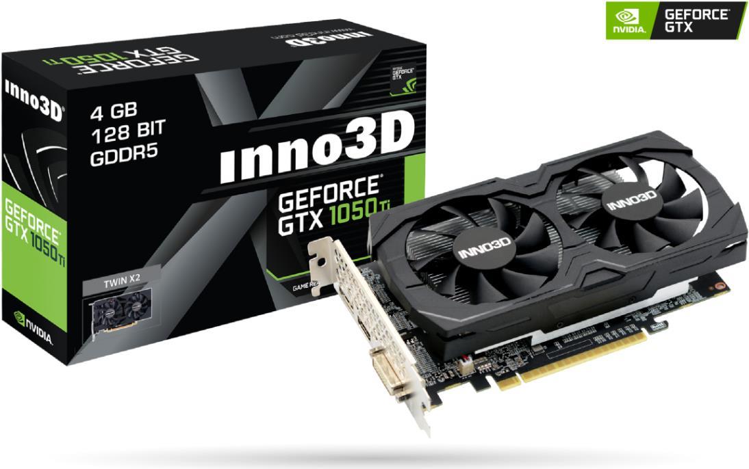 Купить Inno3D GEFORCE GTX 1050 TI TWIN X2 - GeForce GTX 1050 Ti - 4 GB - GDDR5 - 128 Bit - 7680 x 4320 Pixel - PCI Express x16 3.0 (N105K-2DDV-M5CM) в магазине wardena.ru