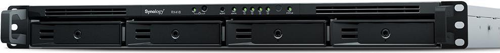 Купить Synology RX418 Expansion Unit - Speichergehäuse - 4 Schächte (SATA-600) - Rack - einbaufähig - 1U в магазине wardena.ru