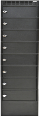 Купить Leba NoteLocker 12 Mechanical (Schuko/USB plug) Schrank zur Verwaltung tragbarer Geräte Schwarz (NL-12-224-UA-SC) в магазине wardena.ru