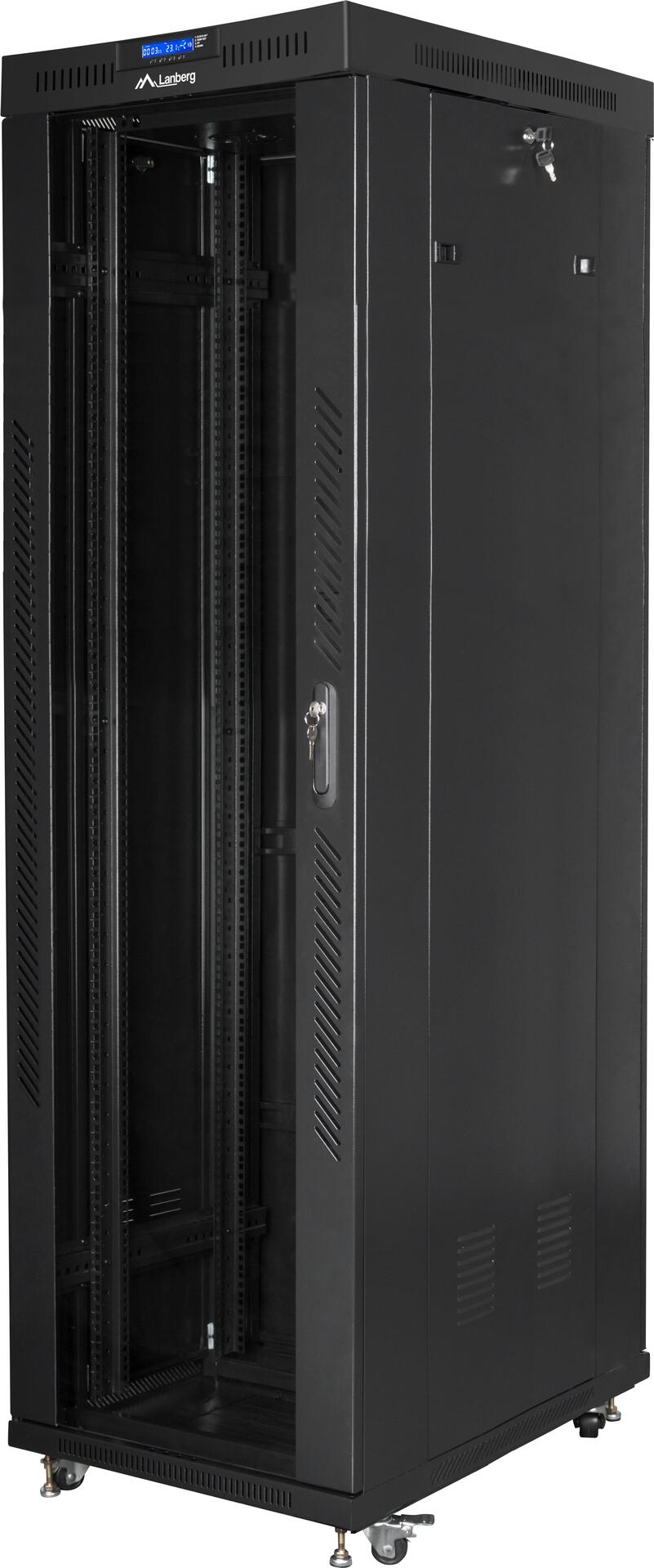 Купить Lanberg FF01-6042-12B Rack 42U Freistehendes Gestell Schwarz (FF01-6042-12B) в магазине wardena.ru