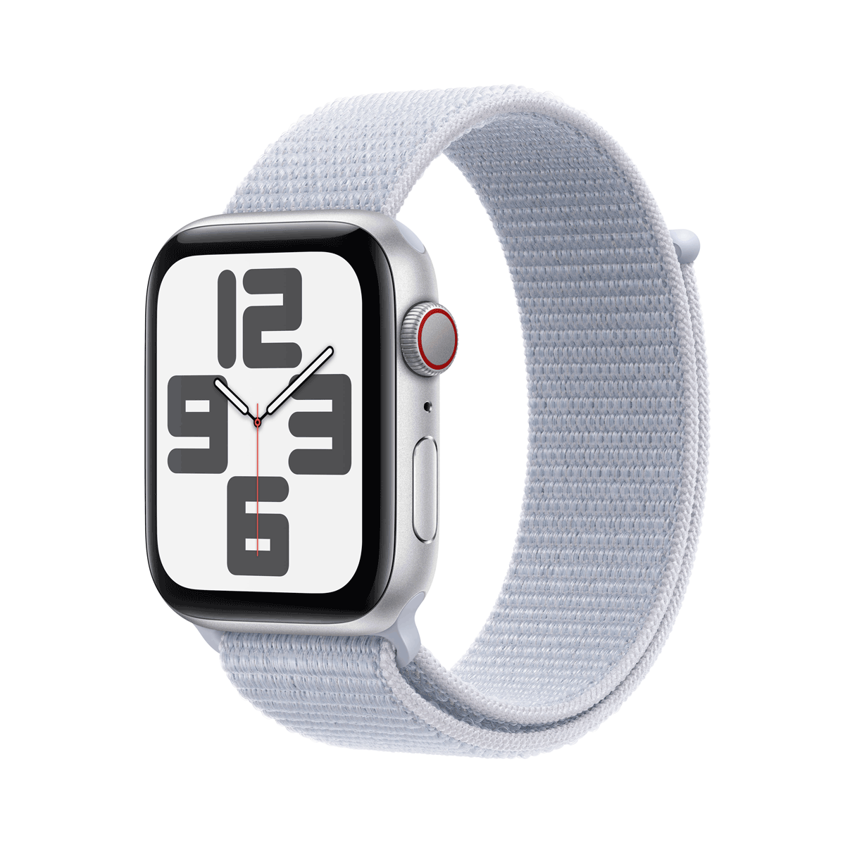 Купить Apple Watch SE GPS + Cellular 44mm Silver Aluminium Case mit Blue Cloud Sport Band (MXGR3QF/A) в магазине wardena.ru