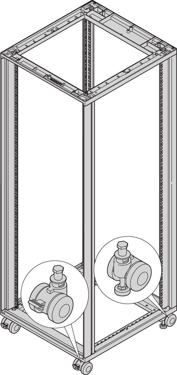 Купить SCHROFF Lenkrollen mit Nivellierfüssen - LENKROLLEN SET 400KG 60D M.F. (27230068) в магазине wardena.ru