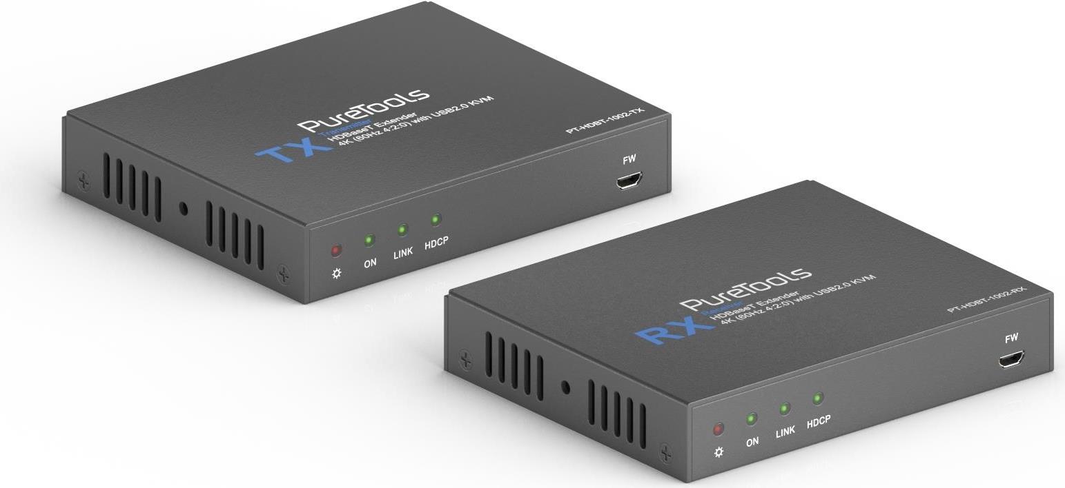 Купить PureTools PureTools HDBaseT Extender Set 4K (60Hz 4:2:0) 100m 4K / 100m 1080p Kompatibel mit HDMI2.0 und abwärtskompatibel mit allen bisherigen HDMI-Standards (z.B. HDMI 1.4), für hochauflösende AV-Signale bis zu 4K / Ul (PT-HDBT-1002) в магазине wardena.ru