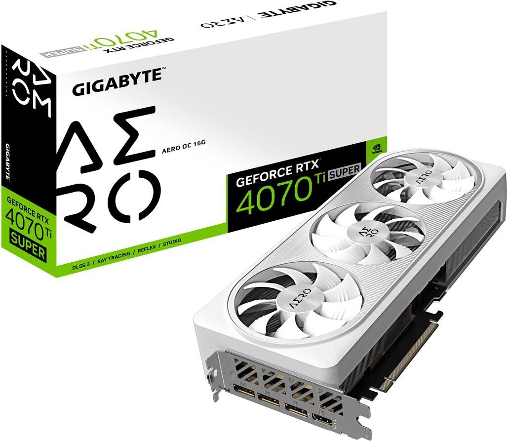 Купить VGA Gigabyte GeForce® RTX 4070 Ti SUPER 16GB AERO OC (GV-N407TSAERO OC-16GD) в магазине wardena.ru