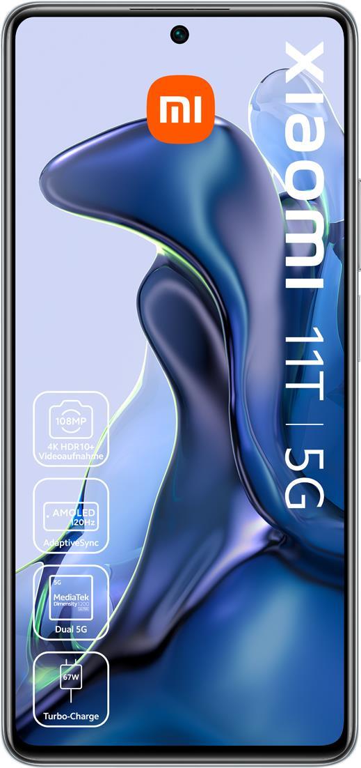 Купить Xiaomi 11T - 5G Smartphone - Dual-SIM - RAM 8 GB / Internal Memory 256 GB - OLED-Display - 6.67" - 2400 x 1080 Pixel (120 Hz) - Triple-Kamera 108 MP, 8 MP, 5 MP - front camera 16 MP - Mondlichtweiß (MZB09LXEU) в магазине wardena.ru