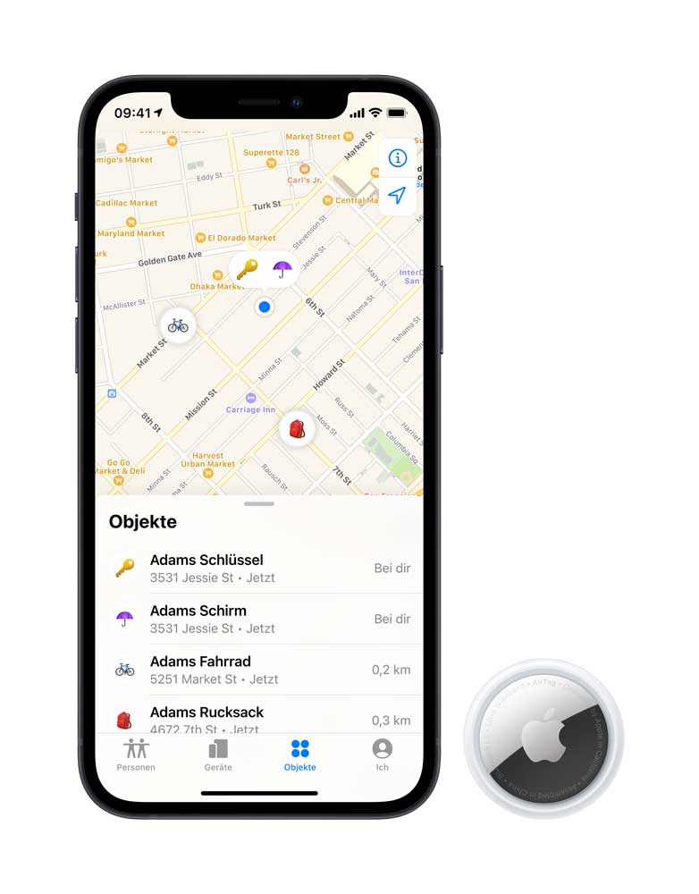 Купить Apple AirTag - Anti-Verlust Bluetooth-Tag für Handy, Tablet (Packung mit 4) - für 10.2"  iPad, 10.5"  iPad Air, 10.9"  iPad Air, iPad mini 5, iPhone 11, 12, SE, XR (MX542ZM/A) в магазине wardena.ru