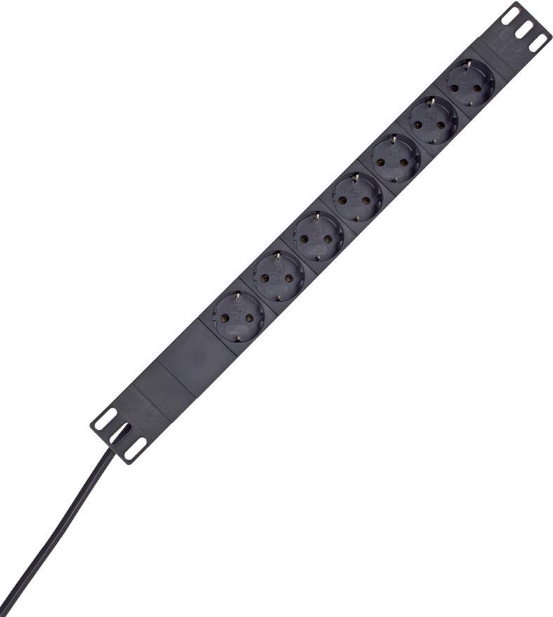 Купить Kopp Steckdosenleiste 48,30cm (19") 7fach Schwarz Schutzkontakt 930705028 (930705028) в магазине wardena.ru
