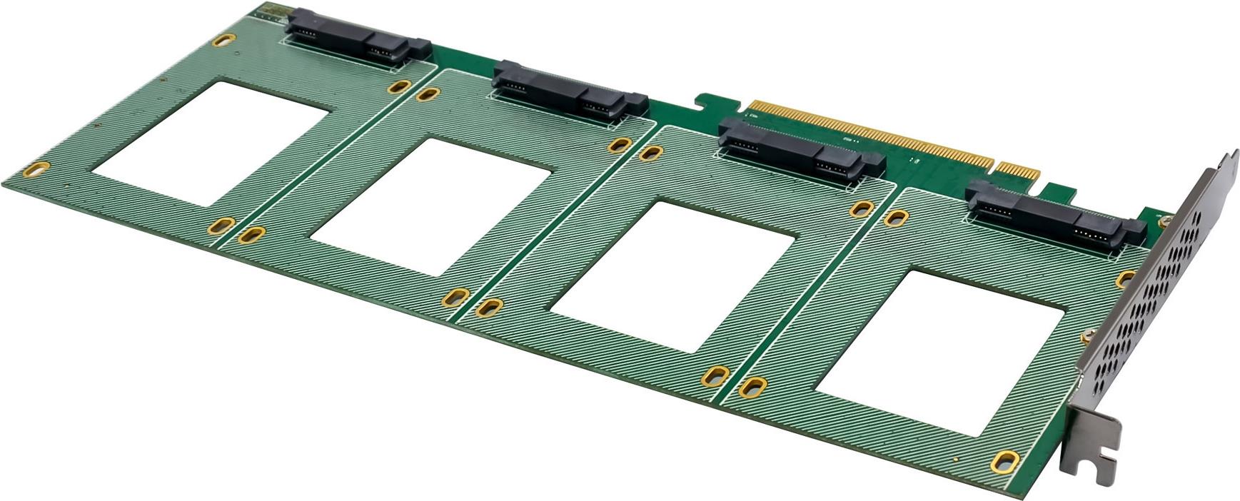 Купить InLine PCIe Karte zu 4x intern U.2 NVMe SFF-8639– Bifurcation x16 (76660R) в магазине wardena.ru