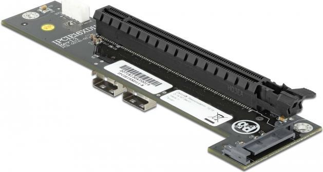 Купить Delock Converter 2 x SFF-8654 to PCIe x16 Bifurcation - Schnittstellenadapter - PCIe 4.0 x16 (NVMe) - SAS (64148) в магазине wardena.ru