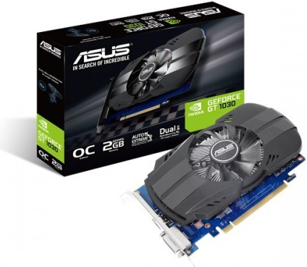 Купить Asus * GT 1030 OC 2 GB GDD R5 64BIT HDMI / DVI (PH-GT1030-O2G) в магазине wardena.ru