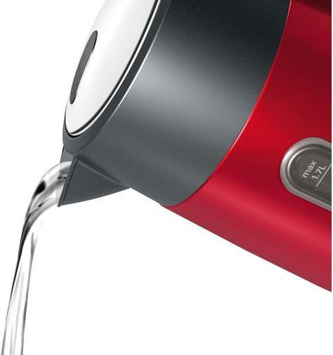Купить Bosch TWK4P434 Wasserkocher 1,7 l Schwarz - Rot 2400 W (TWK4P434) в магазине wardena.ru