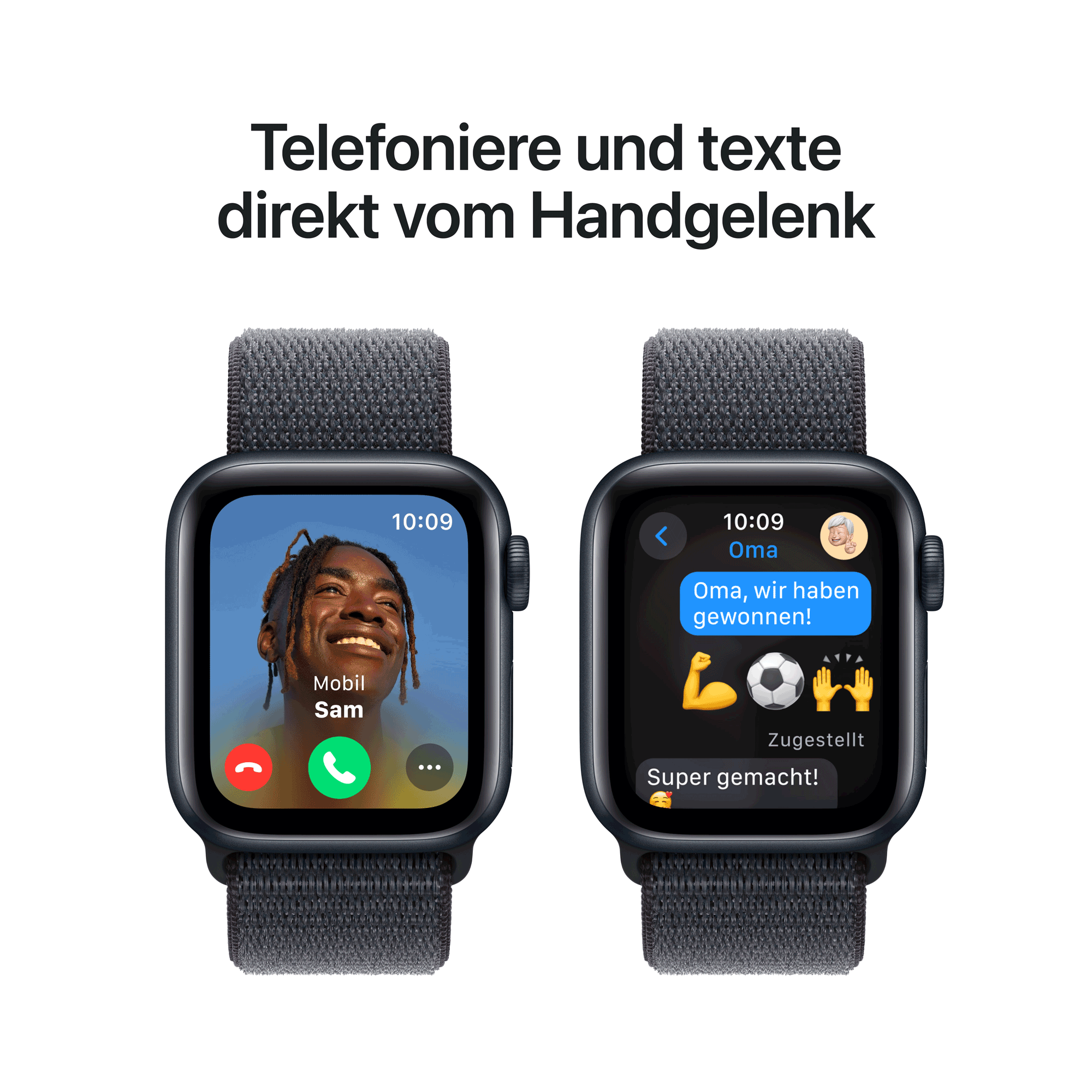 Купить Apple Watch SE GPS 40mm Midnight Aluminium Case mit Ink Sport Band (MXEA3QF/A) в магазине wardena.ru