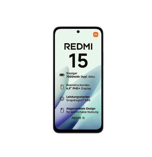 Купить Xiaomi Redmi 15 4G Dual Sim 8GB RAM 256GB - Sandy Purple [Energieklasse B] (MZB0L22EU) в магазине wardena.ru
