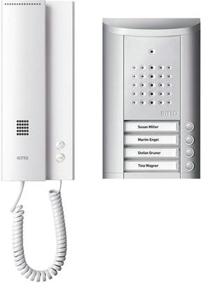 Купить Ritto by Schneider Türsprechanlage Kabelgebunden Komplett-Set 1841420 4 Familienhaus Silber (1841420) в магазине wardena.ru
