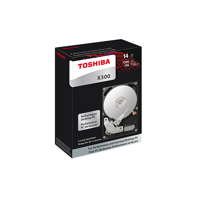 Купить Toshiba X300 Performance - Festplatte - 14 TB - intern - 3.5" (8.9 cm) - SATA 6Gb/s - 7200 U/min - Puffer: 256 MB (HDWR21EUZSVA) в магазине wardena.ru