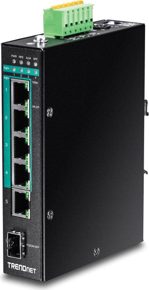 Купить TRENDnet TI-PG541I - Switch - verwaltet - 4 x 10/100/1000 (PoE+) + 1 x 10/100/1000 + 1 x Gigabit SFP - an DIN-Schiene montierbar - PoE+ (TI-PG541I) в магазине wardena.ru