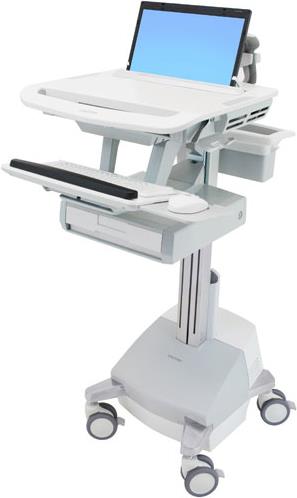 Купить Ergotron StyleView - Wagen für Notebook/Tastatur/Maus (open architecture) - medizinisch - Aluminium, verzinker Stahl, high-grade plastic - Grau, weiß, Polished Aluminum - Bildschirmgröße: bis zu 43,9 cm (17.3" breit) - A (SV44-1111-2) в магазине wardena.ru