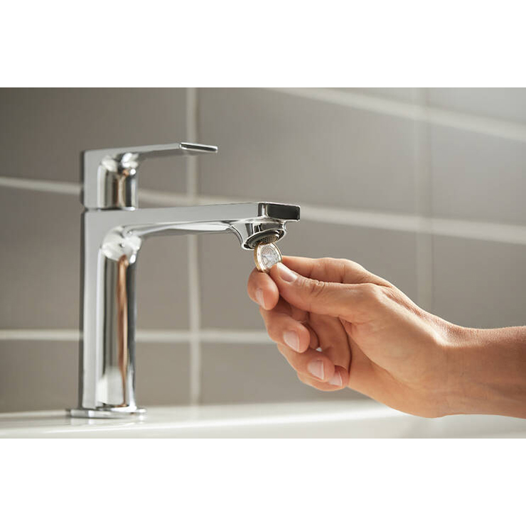 Купить Hansgrohe Rebris E Смеситель для раковины 110 CoolStart без сливного гарнитура хром 72560000 в магазине wardena.ru