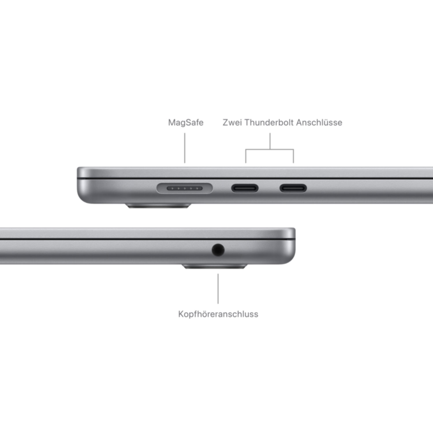 Купить Apple MacBook Air 15" Space Grey/M3-8C-CPU,10C-GPU/16GB/256GB SSD/BKey-ID-Deutsch/35W Dual USB-C Power (MC9D4D/A) в магазине wardena.ru