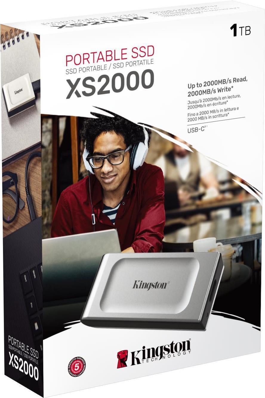 Купить Kingston XS2000 - SSD - 1 TB - extern (tragbar) - USB 3.2 Gen 2x2 (USB-C Steckverbinder) (SXS2000/1000G) в магазине wardena.ru