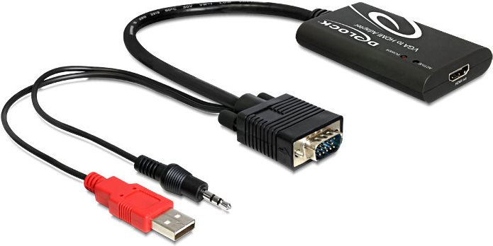 Купить Delock VGA zu HDMI Adapter mit Audio (62408) в магазине wardena.ru