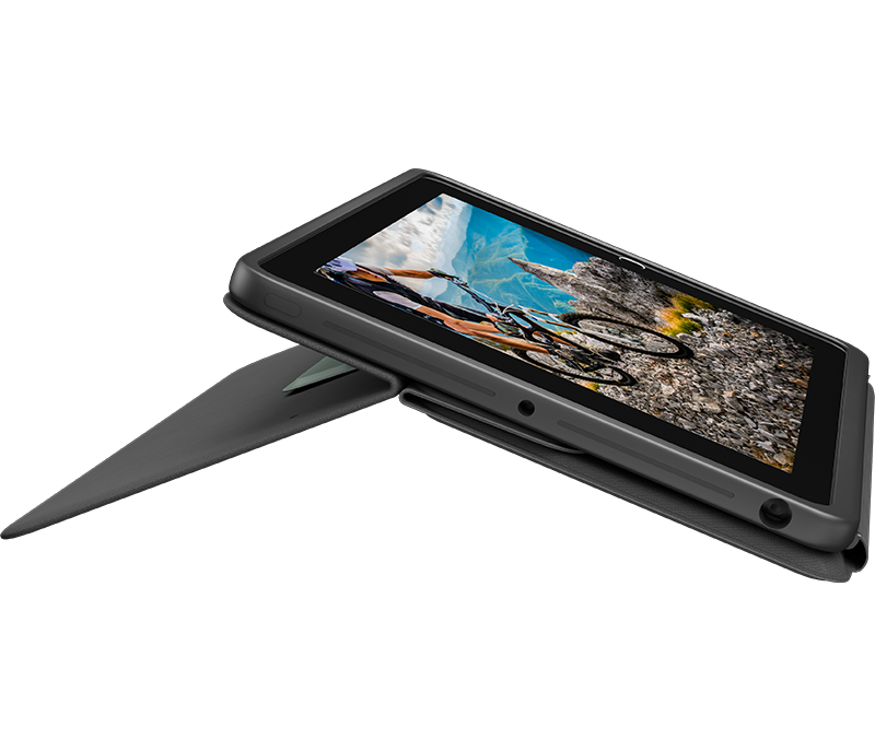 Купить Logitech Rugged Folio QWERTZ Deutsch Graphit USB Typ-C (920-009313) в магазине wardena.ru