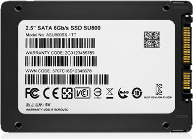Купить ADATA Ultimate SU800 - SSD - 1 TB - intern - 2.5" (6.4 cm) - SATA 6Gb/s (ASU800SS-1TT-C) в магазине wardena.ru