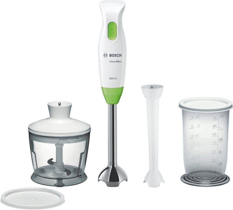 Купить Bosch MSM2623G Stabmixer-Set Weiß Grün 600 Watt - 1 Geschwindigkeitstsufen - Mixfuß aus Metall mit Spritzschutz - Abnehmbare Teile spülmaschinenfest - Inkl. Rezeptheft (MSM2623G) в магазине wardena.ru