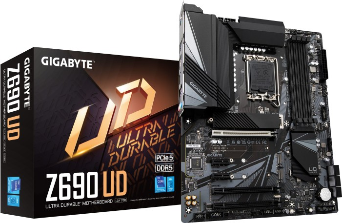 Купить Gigabyte Z690 UD (rev. 1.0) - Intel - LGA 1700 - Intel Core i5 - Intel Core i7 - Intel Core i9 - DDR5-SDRAM - 128 GB - DIMM (Z690 UD) в магазине wardena.ru