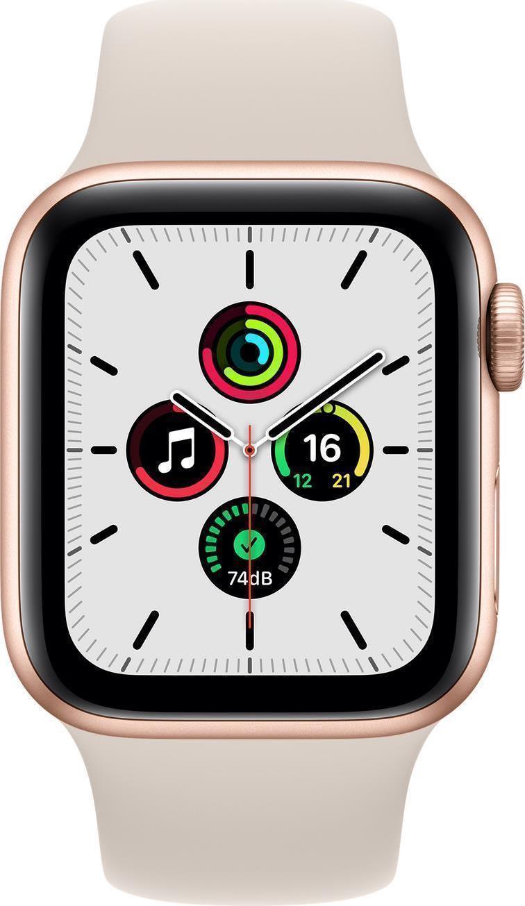 Купить Apple Watch SE (GPS) - 40 mm - Gold Aluminium - intelligente Uhr mit Sportband - Flouroelastomer - starlight - Bandgröße: regelmäßig - 32GB - Wi-Fi, Bluetooth - 30,49 g (MKQ03FD/A) в магазине wardena.ru