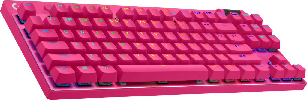 Купить Logitech G PRO X TKL Tastatur Gaming RF Wireless + Bluetooth QWERTZ Deutsch Magenta (920-012155) в магазине wardena.ru