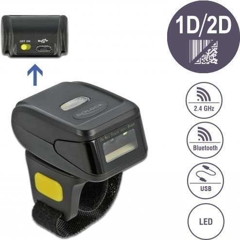 Купить DeLOCK - Barcode-Scanner - tragbar - 100 Scans/Sek. - decodiert - USB, RF(2,4 GHz), Bluetooth 4,1 (90508) в магазине wardena.ru
