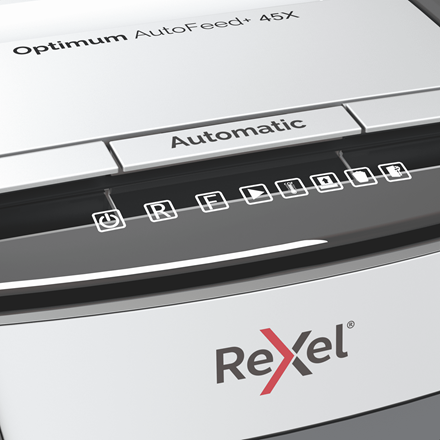 Купить Rexel AutoFeed 45X Aktenvernichter Kreuzschreddern 55 dB Schwarz - Silber (2020045XEU) в магазине wardena.ru