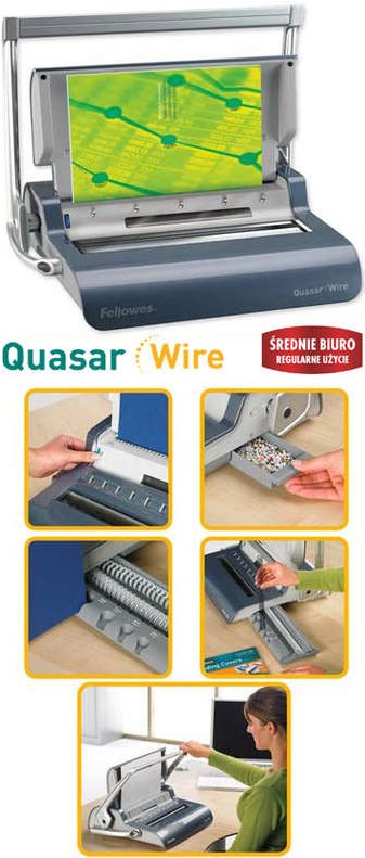 Купить Fellowes Drahtbindegerät Quasar Wire, anthrazit-glänzend bis DIN A4, Stanzleistung: 15 Blatt, Bindekapazität: 130 (5224101) в магазине wardena.ru