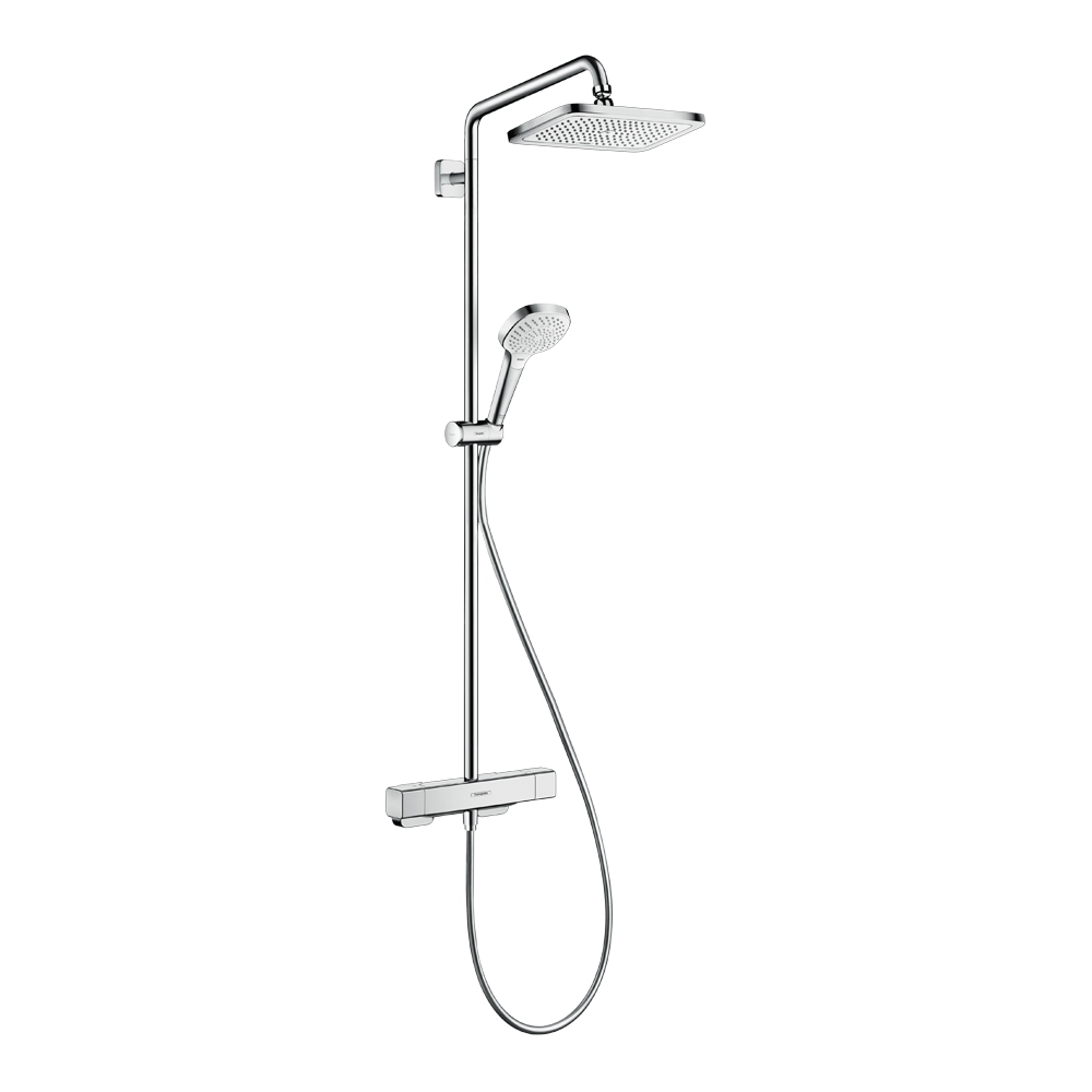 Купить Hansgrohe Croma E Showerpipe Душевая система 280 1jet EcoSmart с термостатом хром 27660000 в магазине wardena.ru