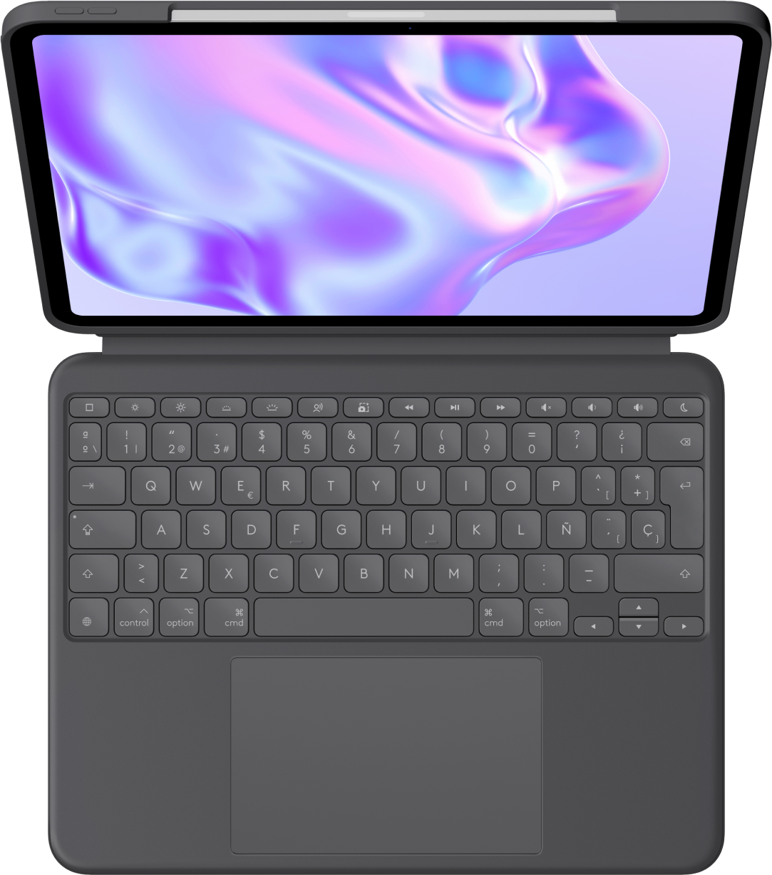 Купить Logitech Combo Touch - Tastatur und Foliohülle - mit Trackpad - hinterleuchtet - Apple Smart connector - QWERTY - Spanisch - Graphite - für Apple 13-inch iPad Pro (M4) (920-012667) в магазине wardena.ru