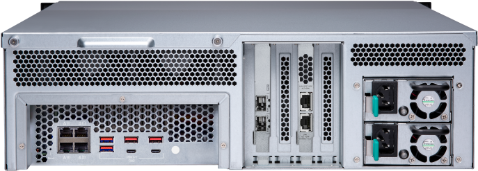 Купить QNAP TS-h1683XU-RP - NAS-Server - 16 Schächte - Rack - einbaufähig - SATA 6Gb/s - RAID 0, 1, 5, 6, 10, 50, JBOD, 5 Hot Spare, 6 Hot Spare, 60, 10-Hot-Spare, RAID TP - RAM 128 GB - Gigabit Ethernet / 10 Gigabit Ethernet / (TS-H1683XU-RP-E2236-128G) в магазине wardena.ru