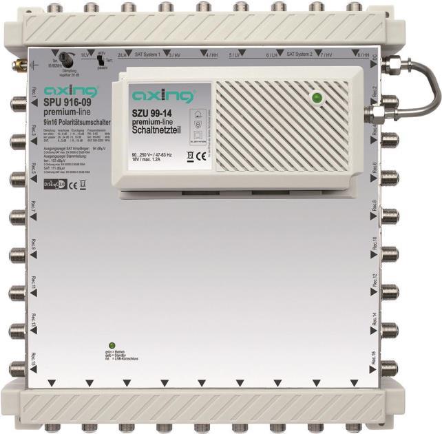 Купить Axing SPU 916-09 - Kabel-Splitter-/Verbinder - 5 - 2200 MHz - Grau - Silber - 90-250 V~/47-63 Hz - 18 V=/1.2 A - F - 230 mm (SPU91609) в магазине wardena.ru