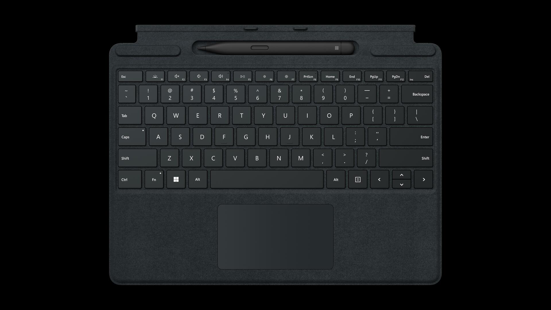Купить Microsoft Surface Pro Signature Keyboard - Tastatur - mit Touchpad, Beschleunigungsmesser, Surface Slim Pen 2 Ablage- und Ladeschale - AZERTY - Französisch - Schwarz - kommerziell - mit Slim Pen 2 - für Surface Pro 8, Pr (8X8-00004) в магазине wardena.ru